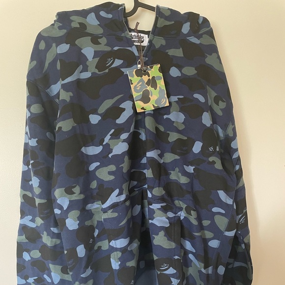 Bape Other - BAPE Shark Hoodie Blue NWT fits like L